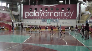 There was no missing the name of this nice arena. Yamamay is the name of a corporate sponsor. 